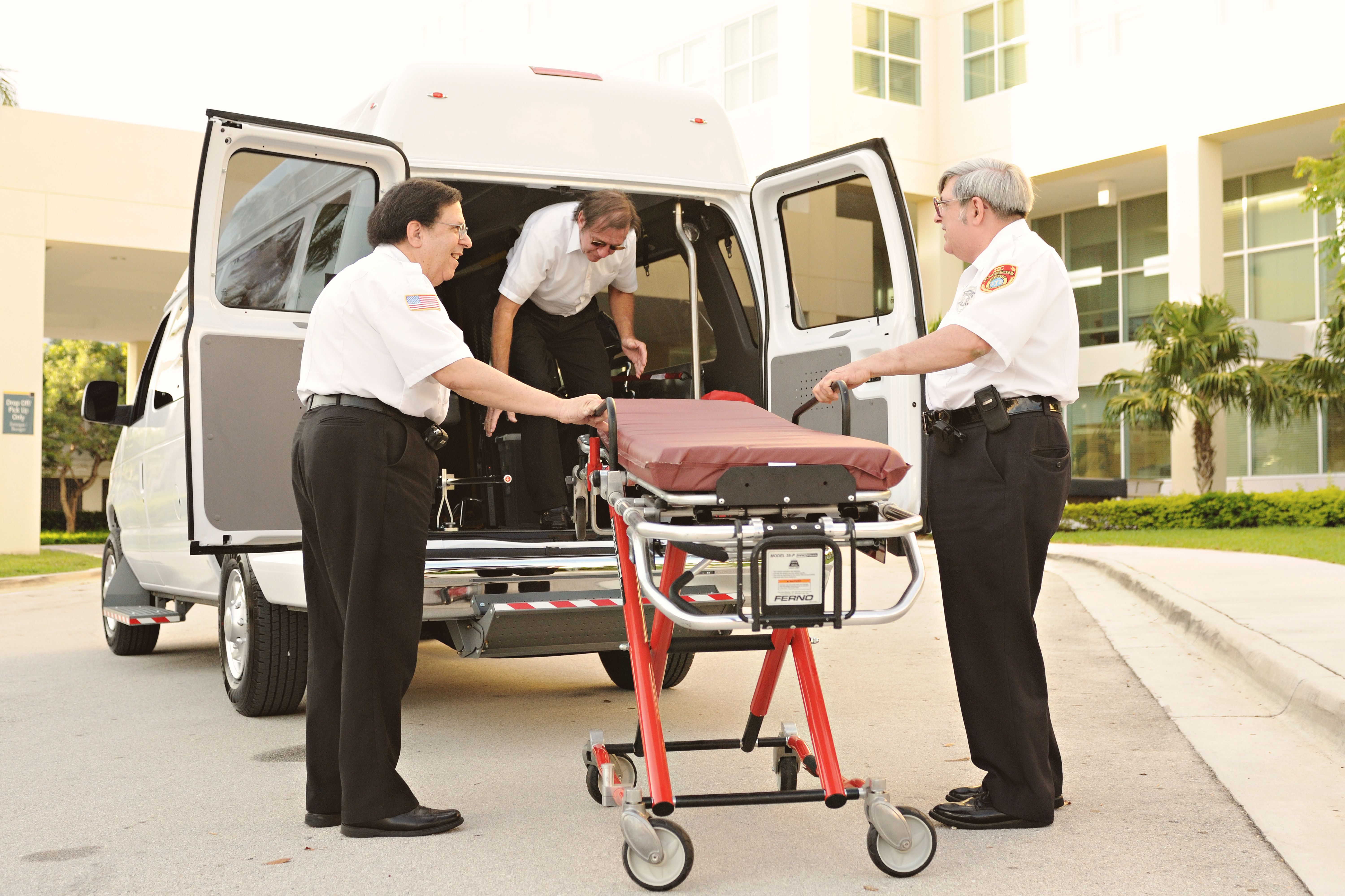 Patient being transported to rehabilitation center